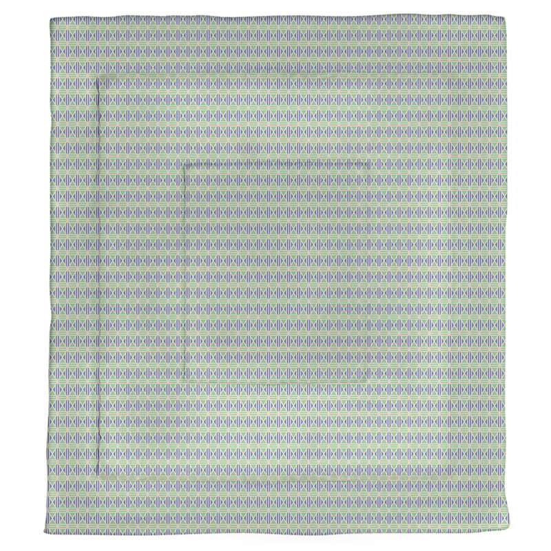 Édredon réversible simple Katelyn Elizabeth, Édredon simple, Vert / bleu clair