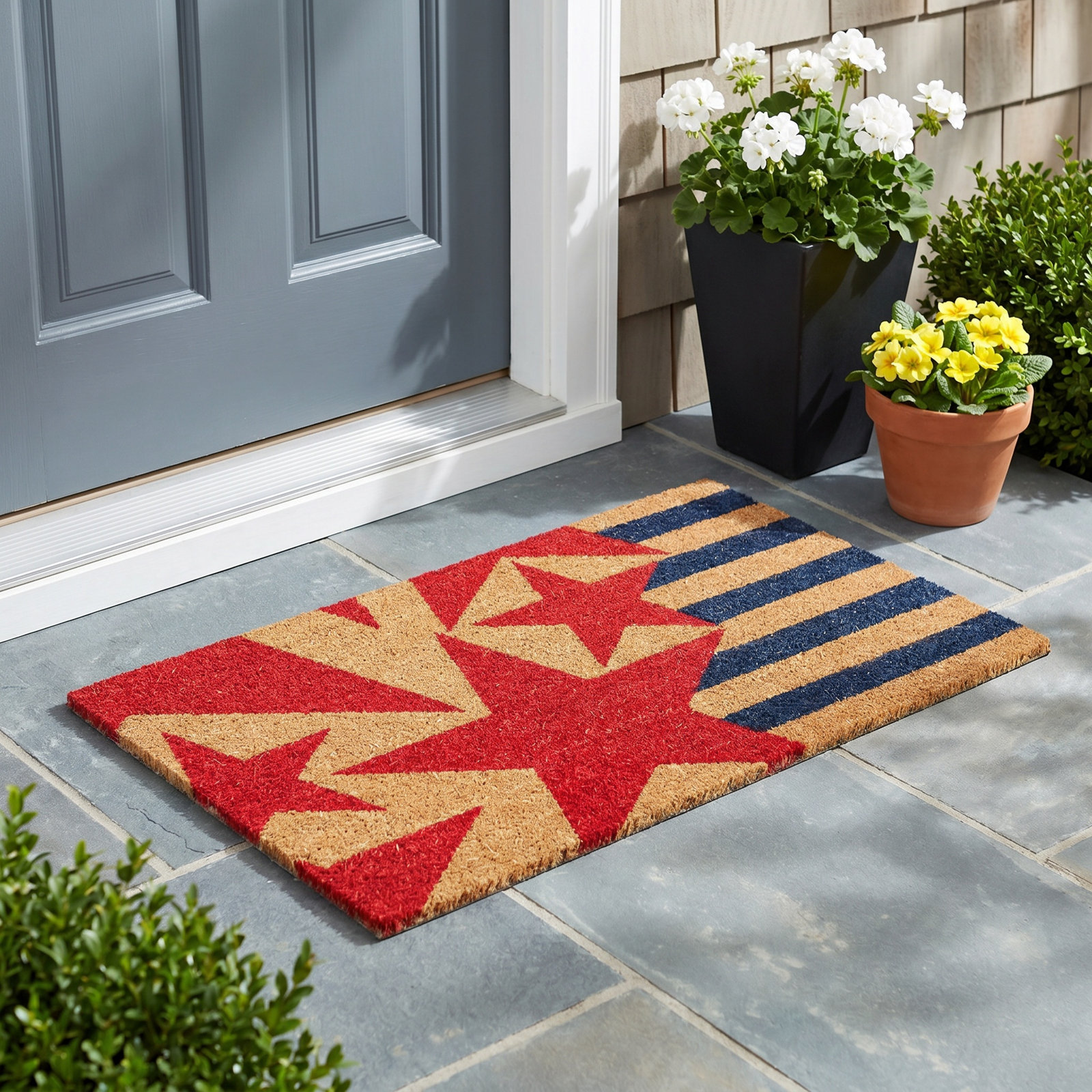 Maitz Non-Slip Independence Day Outdoor Doormat