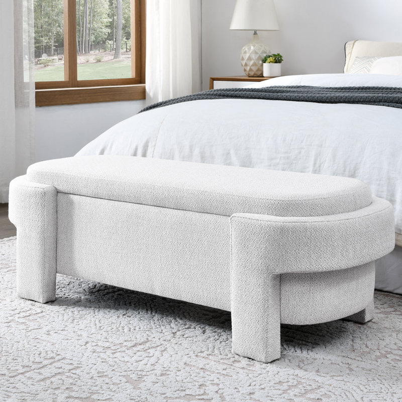 Banc rembourré avec grand espace de rangement pour le salon, le vestibule