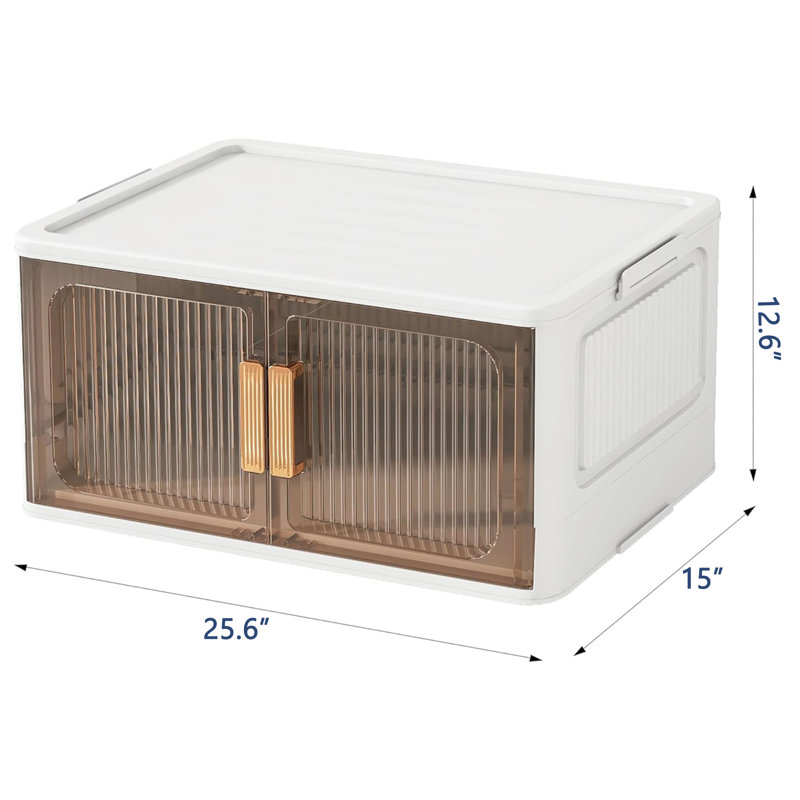 Bacs de rangement pliables avec couvercles, 83,5 pte