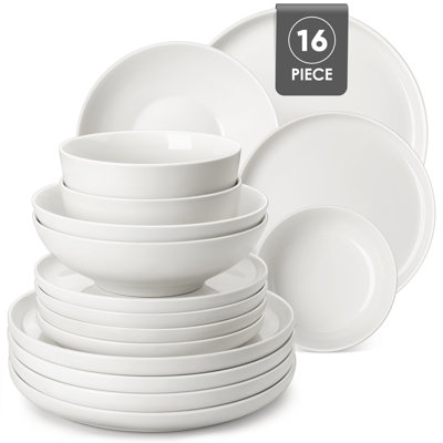 Porcelain China Dinnerware Set 16 Piece - Service for 4
