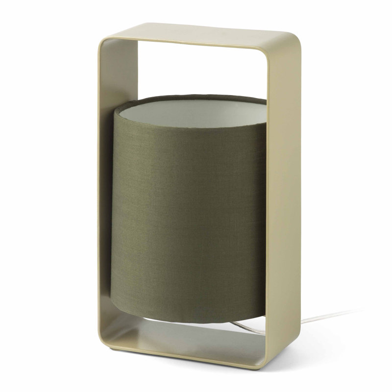 Lula Metal Lamp, 27cm H x 16cm W x 15cm D, Black/Beige