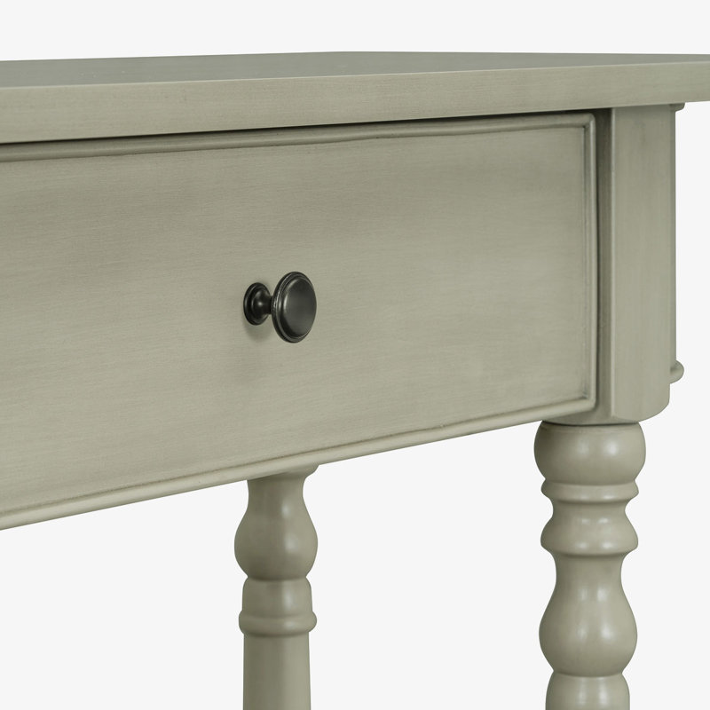 Commode 2 tiroirs 36 po avec tablette ouverte, Gris