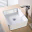 Lavabo de salle de bain rectangulaire en céramique-31551849