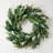 Artificial Variegated Leaf Wreath 28"H; Green