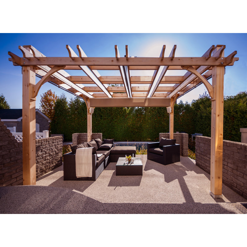 12x12 Cedar Square Traditional Outdoor Pergola
