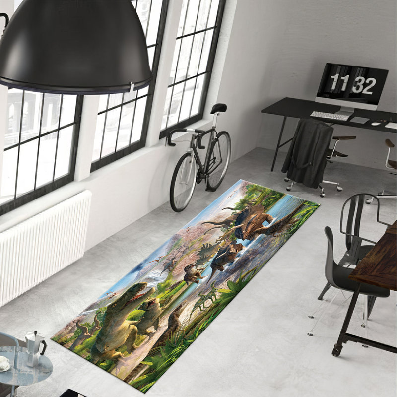 Floral Blossom Pattern With Pile Soft Printed Rug Ideal for a Cozy and Stylish Home Interior Design, Runner 3'3" x 9'2"