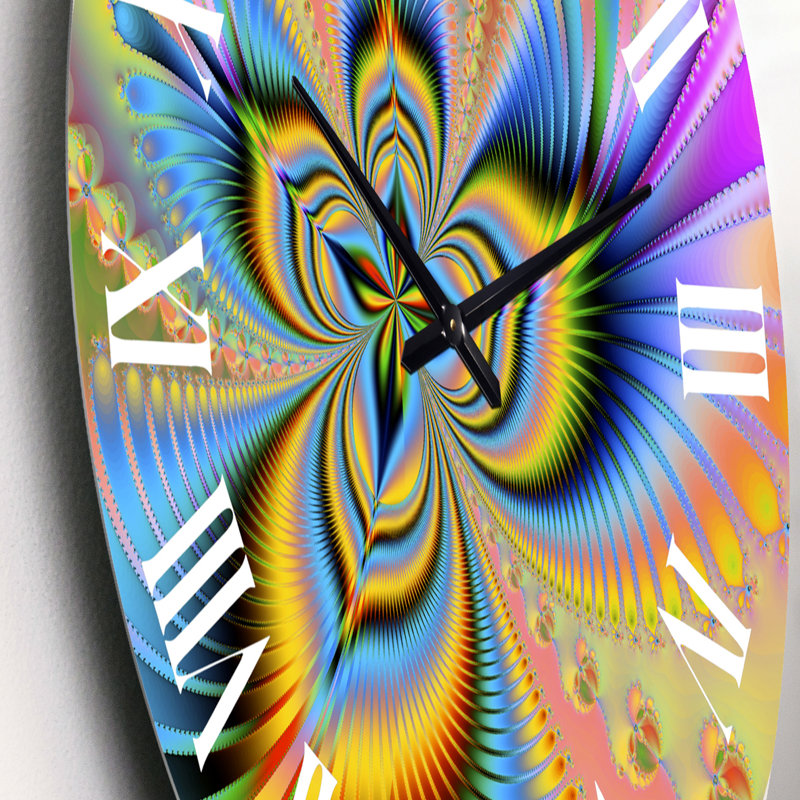 Fractale portail magique II - horloge murale moderne, Petit