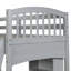 Lit mezzanine simple avec bureau et tablettes - gris pour un espace de travail confortable. Fabrication solide. Maximisez le rangement dans votre chambre à coucher. Convient à un matelas standard-1961798007