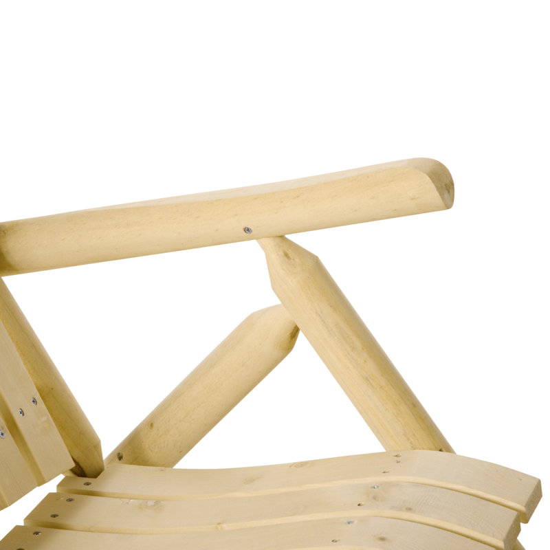 Chaise berçante en bois rustique Comfort