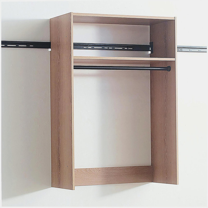 Système de placard en bois Devi, Chêne