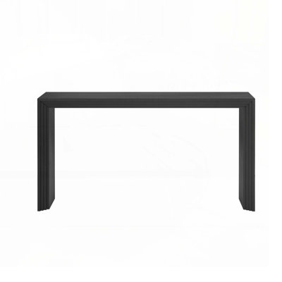 59.2" Long Console Table with Solid Wood Veneer by Latitude Run