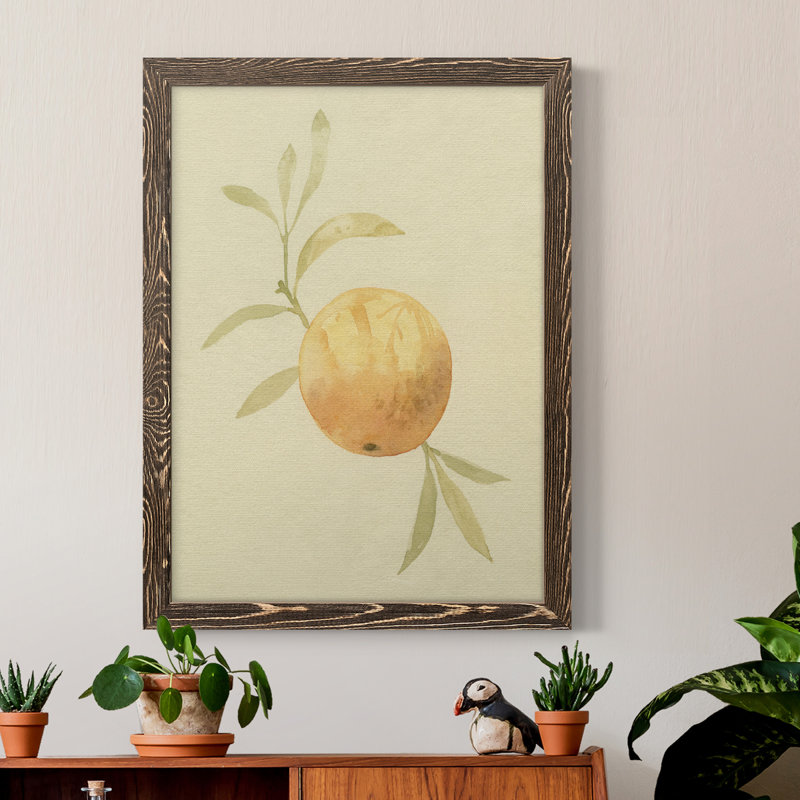 " Dappled Oranges IV " Painting Print, Walnut Framed, 28" H x 38" W x 1" D