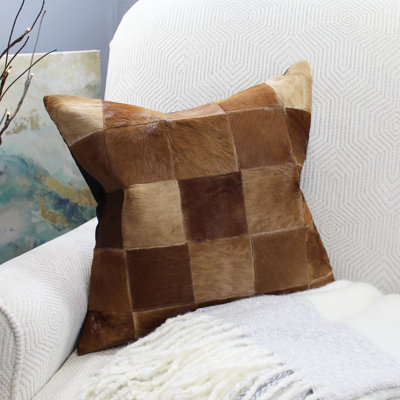 Geometric Feather Throw Pillow