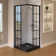 36" W x 36" D Double Threshold Black Shower Base