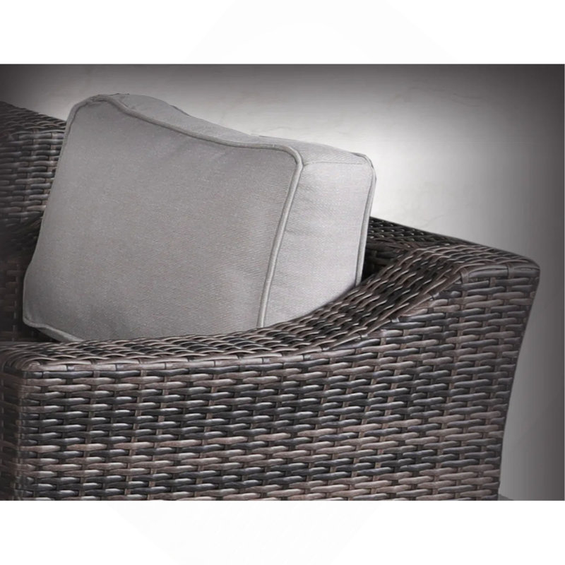 Chaise de patio avec coussins 2, Mélange de gris, Mélange de gris