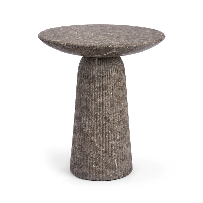 Table de bar Tithi Faux Travertine, Faux Emperador Marble