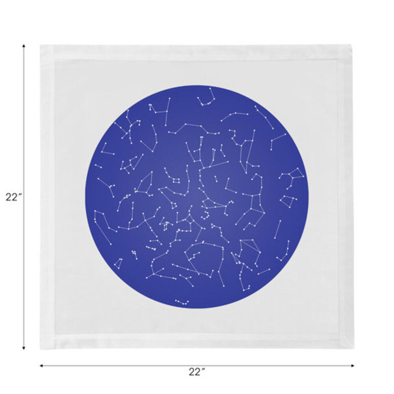 Constellations Stars Cotton Blend Square Napkins