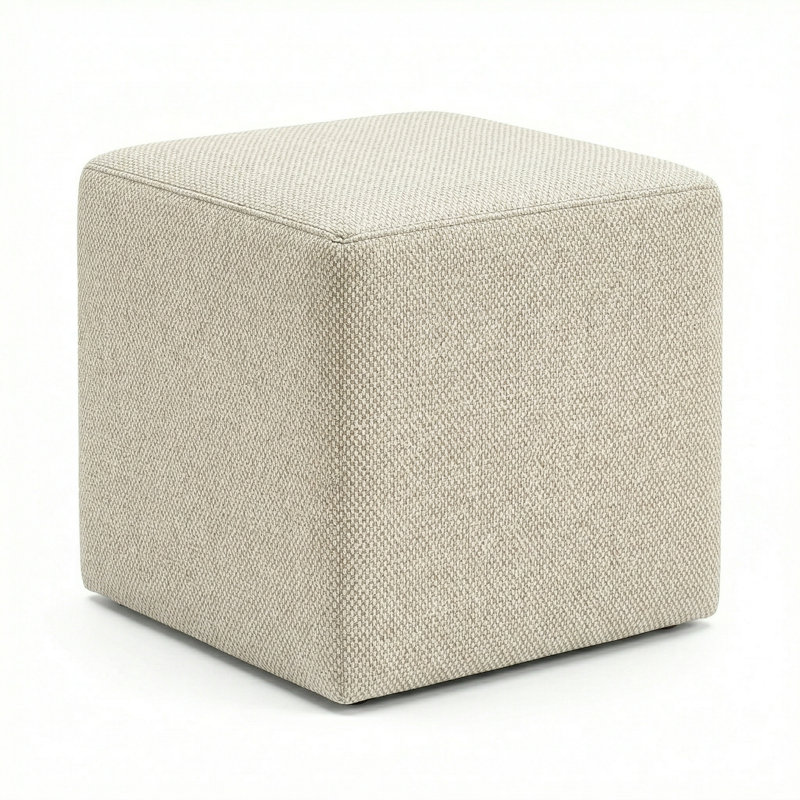 Berlin Gardens Lilly Hive 20" Square Pouf, Beige