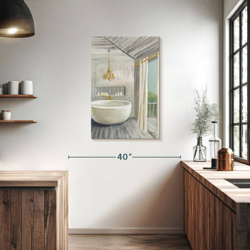 Kerrick Attic Bathroom II - Bois gris, H 36 po x l 24 po