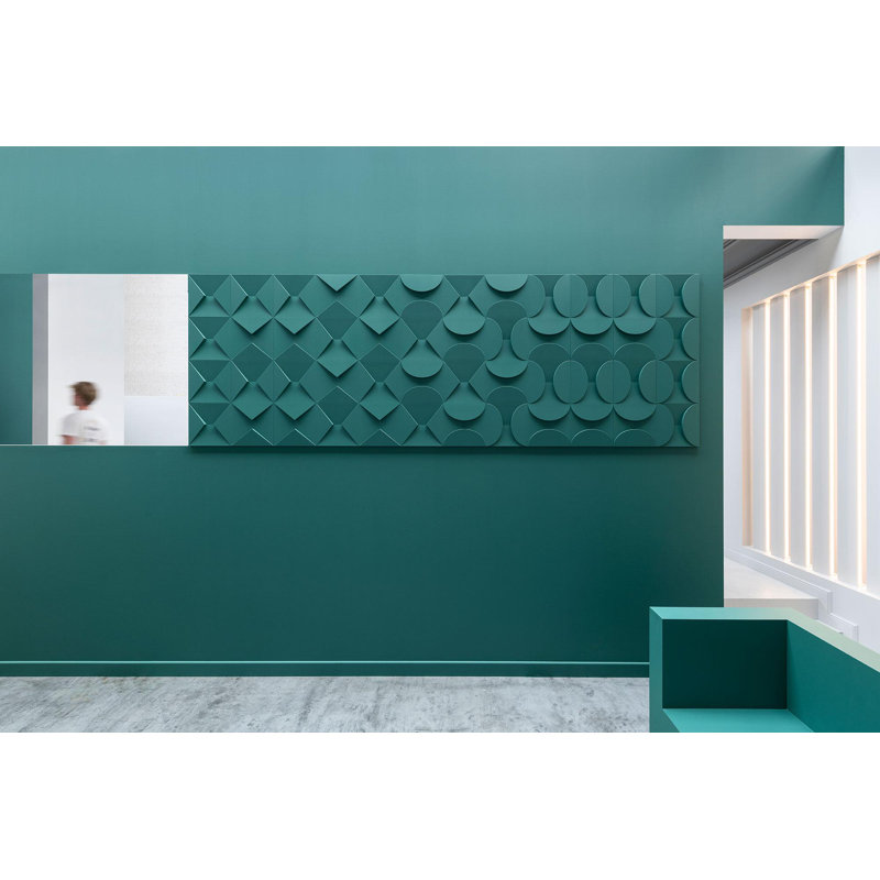 Panneau mural décoratif 3D en polyuréthane blanc apprêté 1-1 / 8 po x 13-1 / 8 po x 13-1 / 8 po