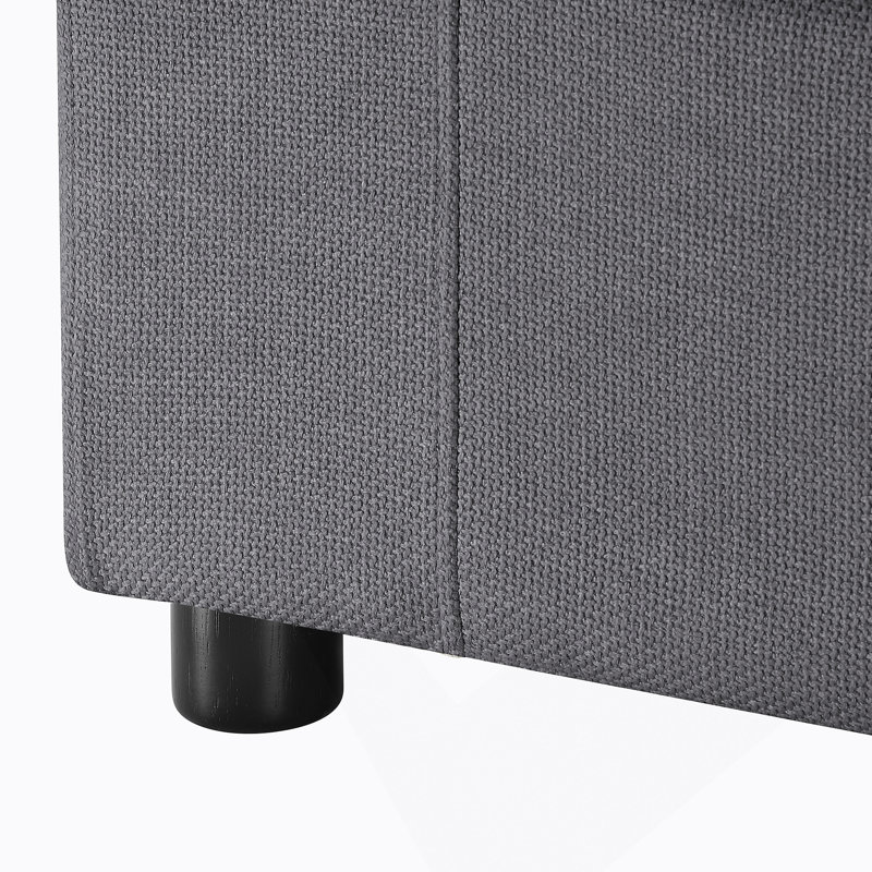 Fauteuil de chambre sans accoudoirs - gris anthracite, assise ultra-confortable et élégante pour les espaces de vie modernes