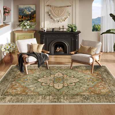 Tapis lavable, antidérapant 3 pi x 5 pi, hydrofuge, facile à nettoyer et facile à nettoyer