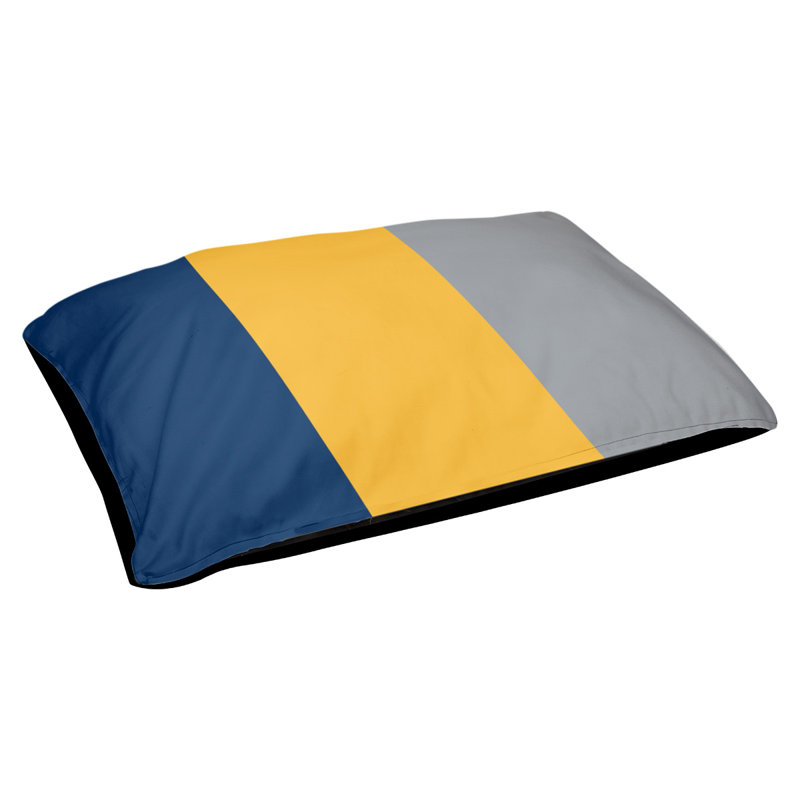 Kansas City Pet Bed, Navy Blue/Gold/Silver, Small (18" L x 28" W)
