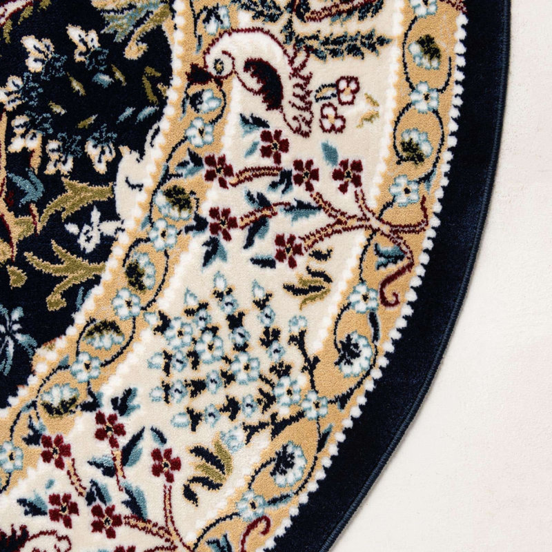 Tapis traditionnel Kelayeh couleur marin