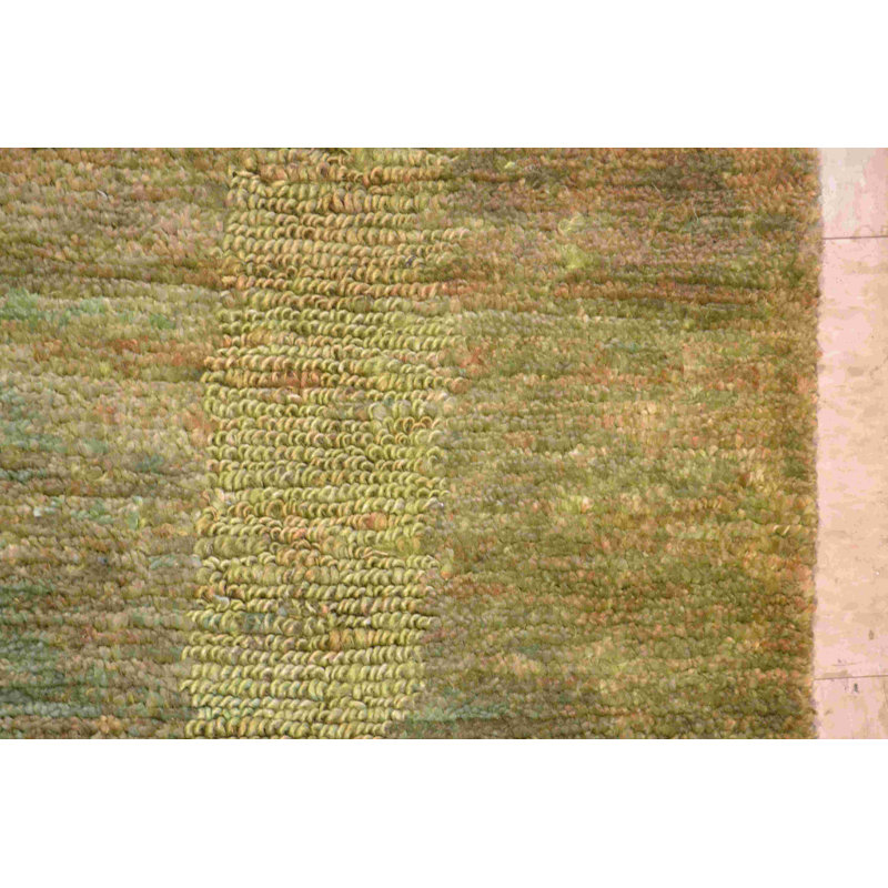 Jute / Sisal Striped Area Rug in Green