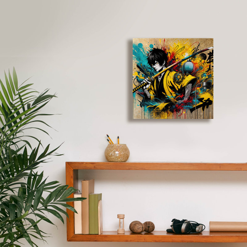  «Katana Warrior 1» par Rey Klimt, art mural sur toile, H 12 po x l 12 po