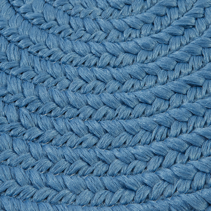 Tapis bleu tressé Jativa Port Royale, Ovale 12 pi x 15 pi