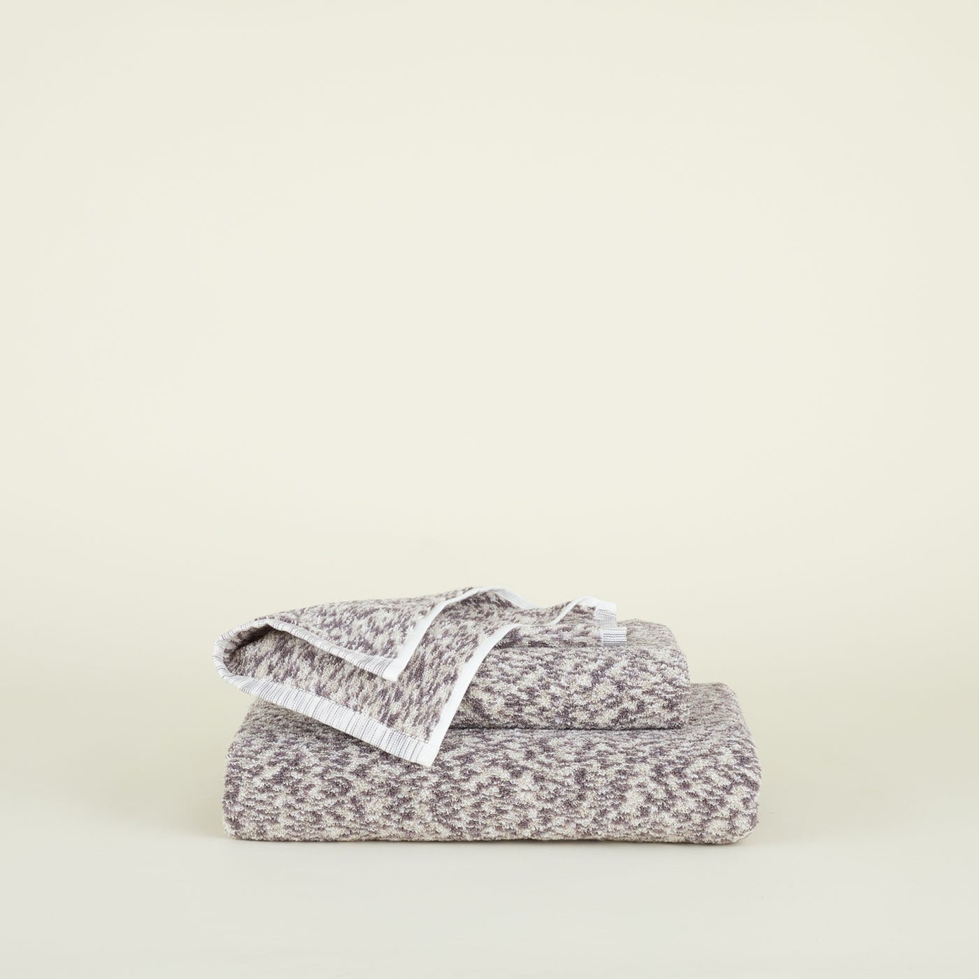 Cotton Terrycloth Towel, Light Gray/Dark Gray, Bath Towel - 1 Pack
