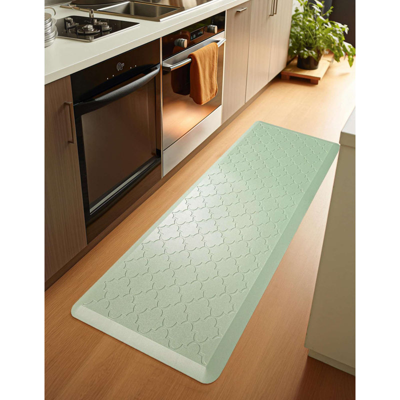 Tapis de cuisine antidérapant Bayonville, Rectangle 2 pi x 5 pi, Vert