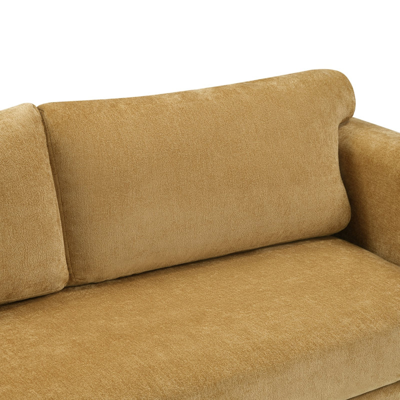 Canapé d'appoint moderne 3 places 79,1 "pour canapé, salon et petit espace, beige / avoine / vert / jaune, Yellow
