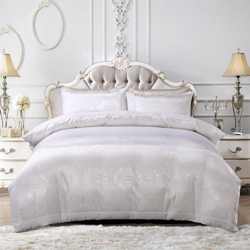 Garica Super King Duvet Cover Set, White, Double