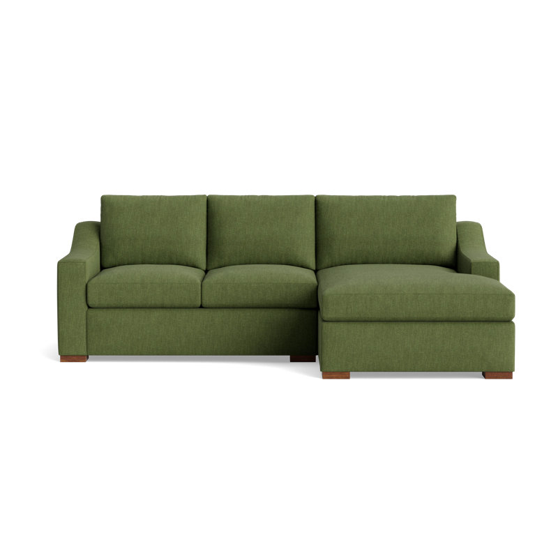 Lucca Sectional, Right Hand Facing, Performance Weave - Basil