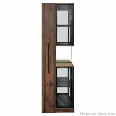 Vitrine 70 "avec portes en verre et lumières
