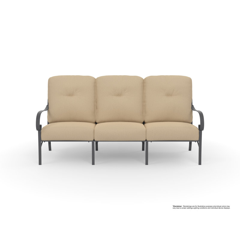 Pasadera Outdoor 3 - Seat Patio Sofa, Sensory Granite, Graphite