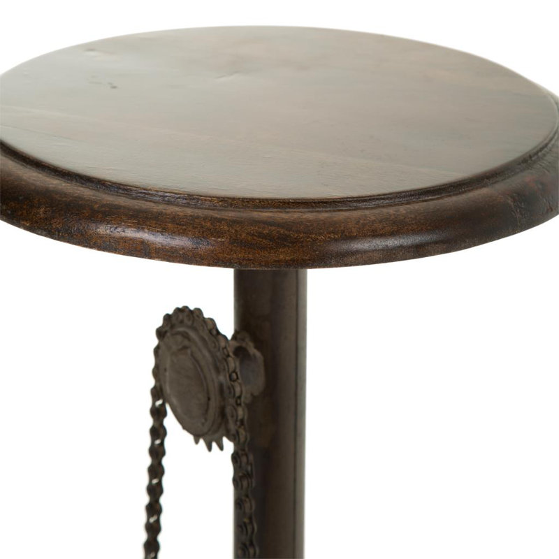 Paso Robles Counter Stool with Metal Frame, Brown, Brown