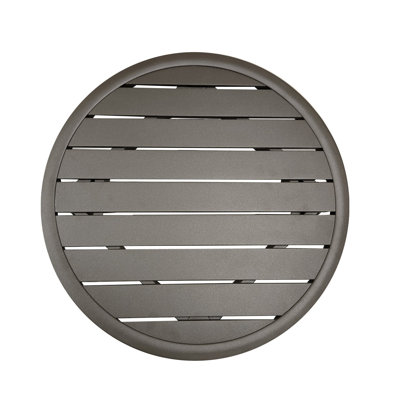 Table de patio ronde en aluminium Grosfillex