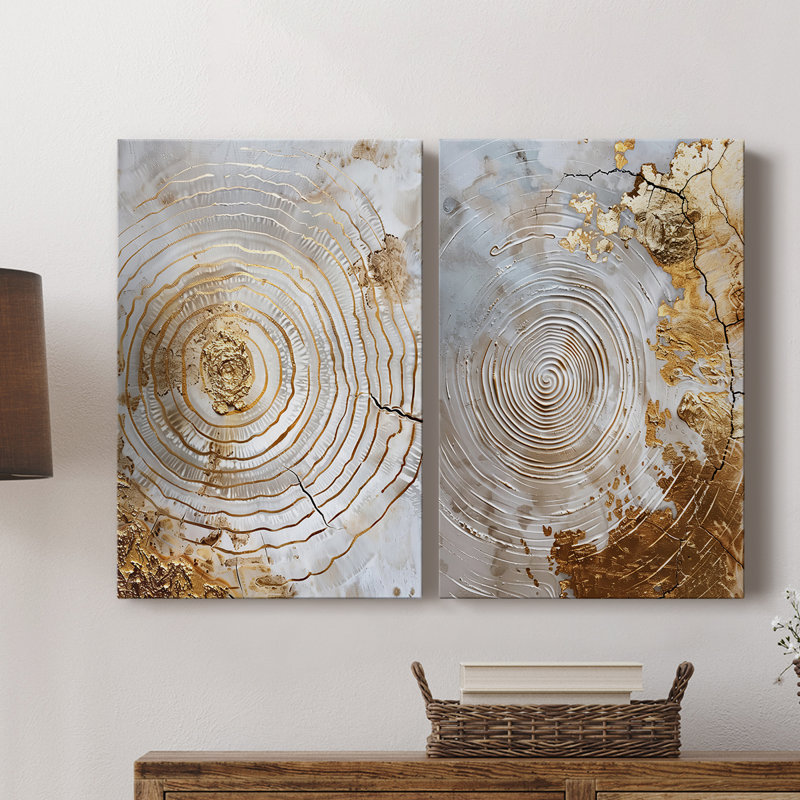 ABSTRACT Series CXLV - Toile tendue avec châssis de qualité supérieure - Prêt à être accroché, H 18 po x l 24 po