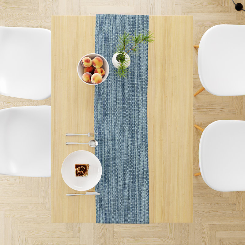 Aaronjacob Cotton Rectangle Table Runnner, Sky