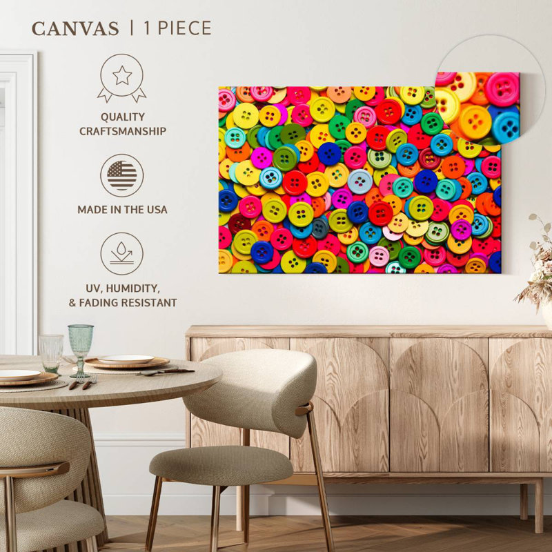 Buttons Collection, 8" H x 12" W