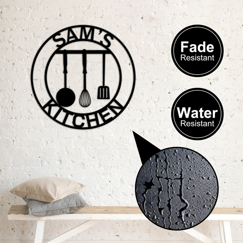 Bunty Water Resistant Steel Text & Numbers Wall Decor