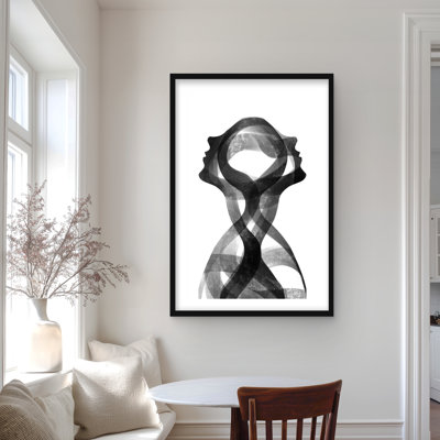 Mentale fusion - reproduction encadrée pour chambre à coucher