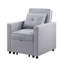 Fauteuil convertible en lin gris clair 33,25 po Zaira