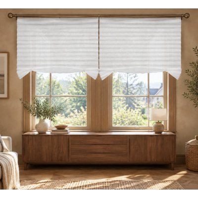 Store autocollant blanc plissé de 59 po x 35 po avec couverture filtrante temporaire de la lumière et installation facile sans perçage pour les chambres, les chambres d'enfants et les salons.