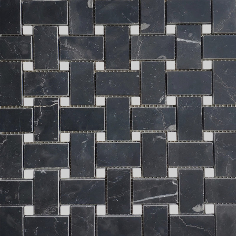 Basketweave Honed Marble Tile
