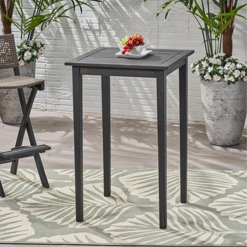 Table de bar Exquise en bois d'acacia pour espaces élégants